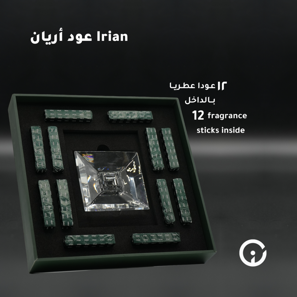 Pure, rich, and aromatic oud irian in 12 pieces.
