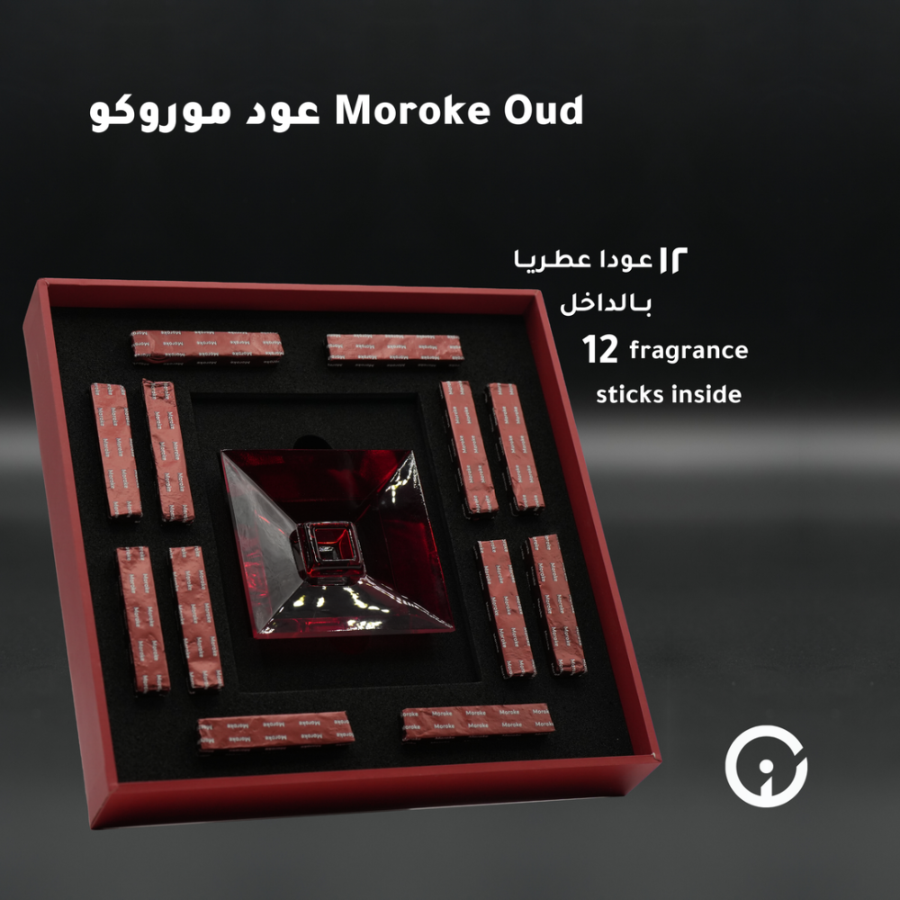 Pure, rich and aromatic moroke oud in 12 pieces.