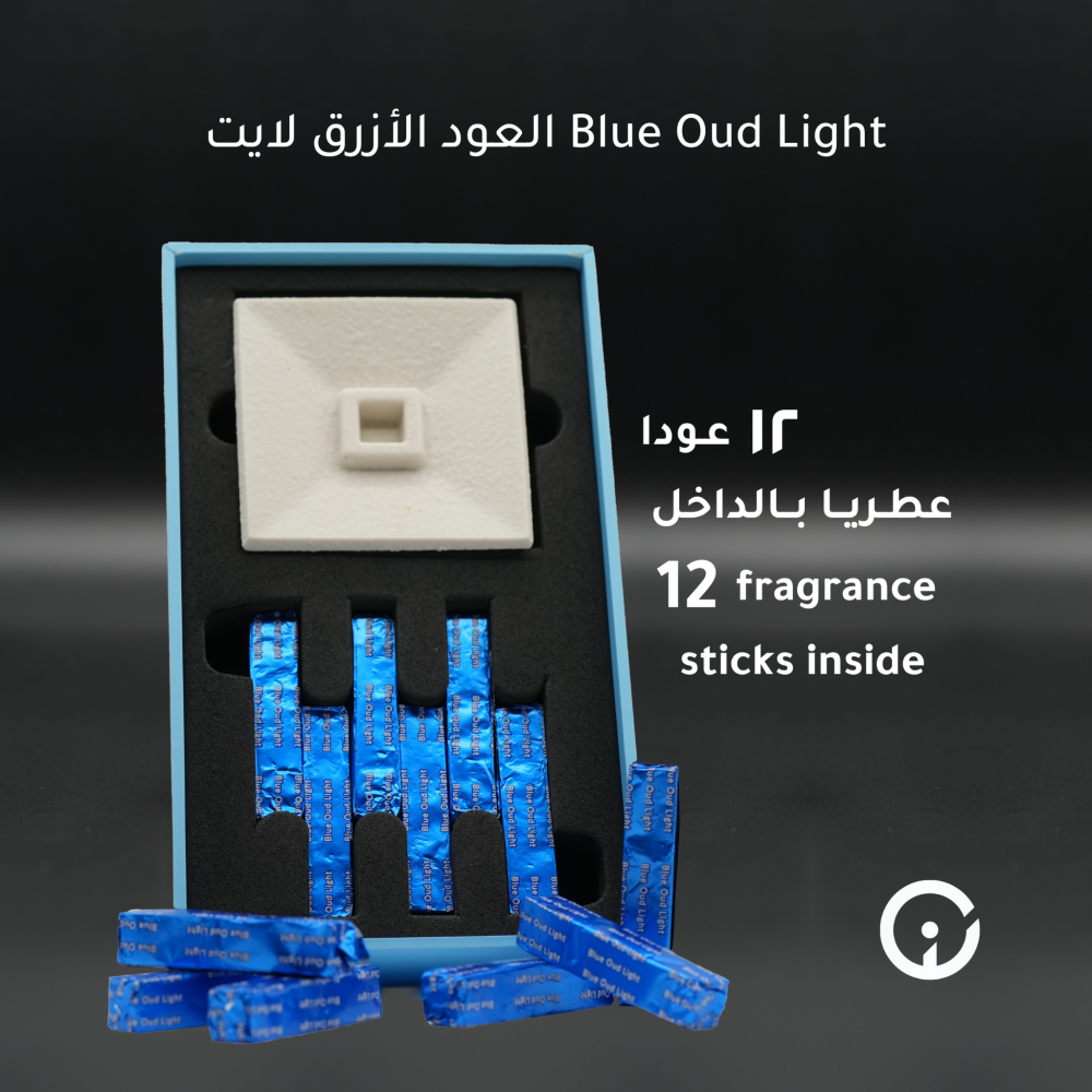 Pure, rich, and aromatic blue oud light in 12 pieces.