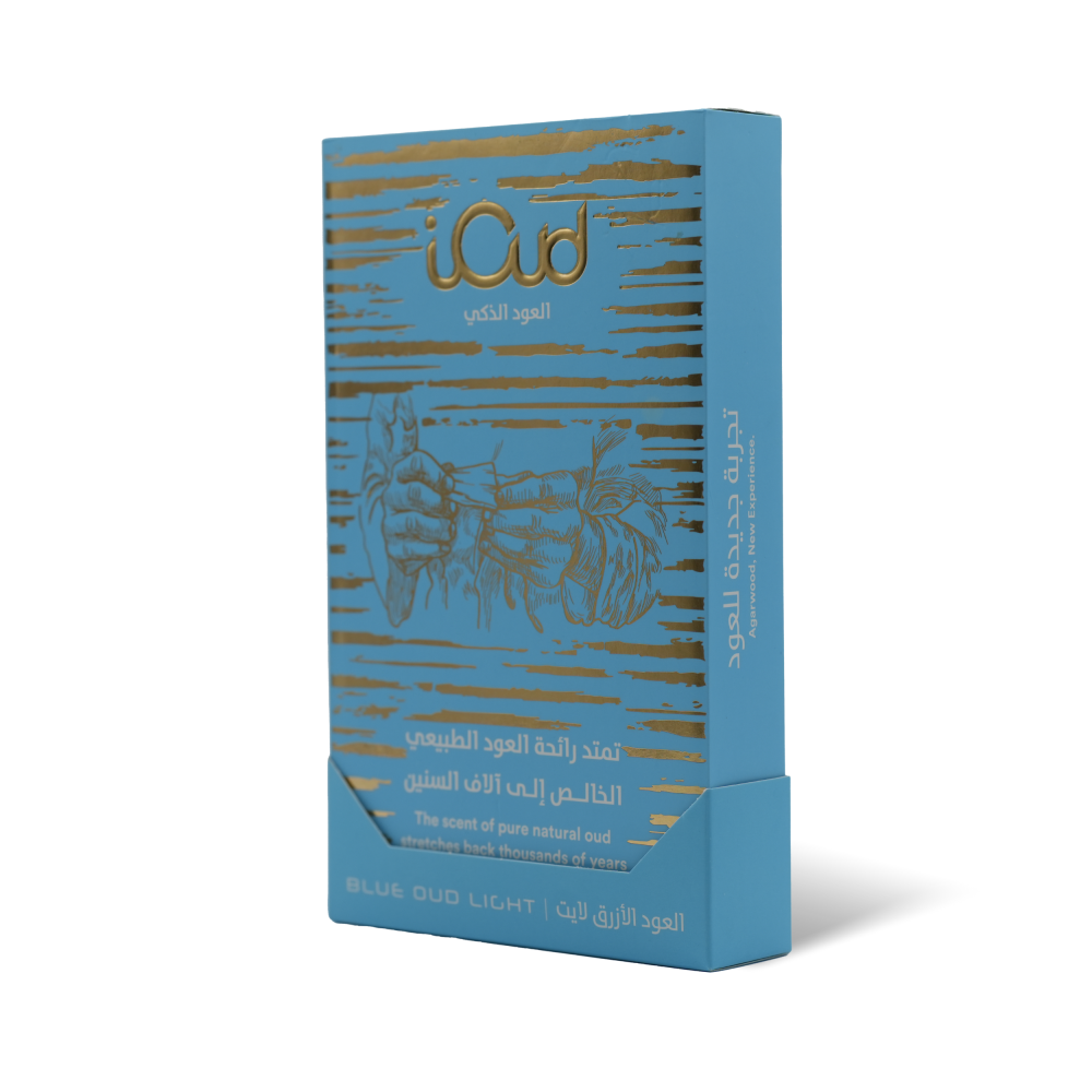 Pure, rich, and aromatic blue oud light in 12 pieces.